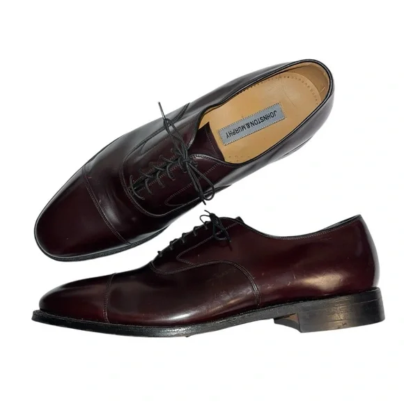 Johnston & Murphy Melton Cap Toe Leather Burgundy Shoes Men main image 4